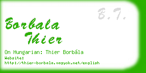 borbala thier business card